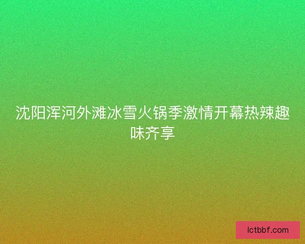 沈阳浑河外滩冰雪火锅季激情开幕热辣趣味齐享 沈阳浑河外滩冰雪火锅季激情开幕热辣趣味齐享